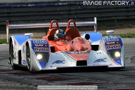 2008-04-26 Monza 0424 Le Mans Series - Portuales--Noda - Lola B05-40 - Mazda